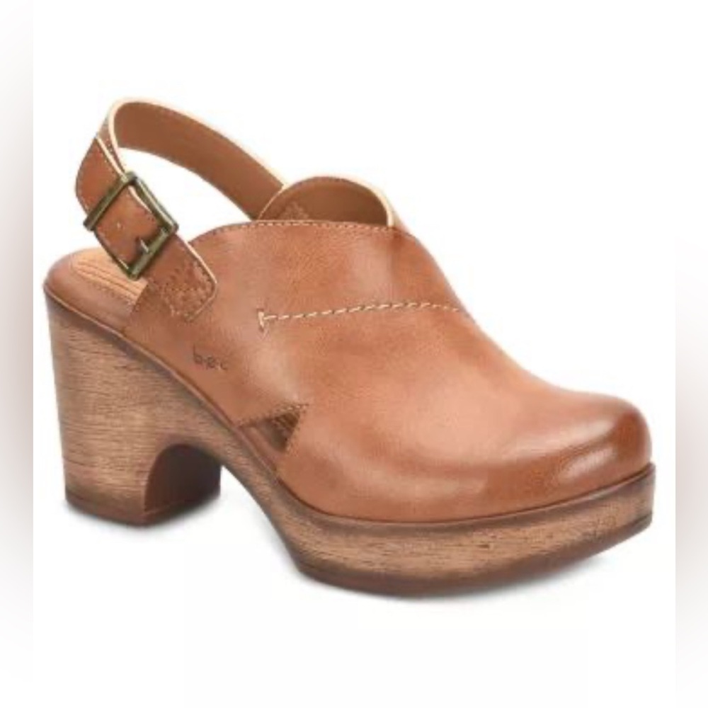 B.o.c. Born Concept Cecila Platform Clog Tan Sz 8 BRAND NEW